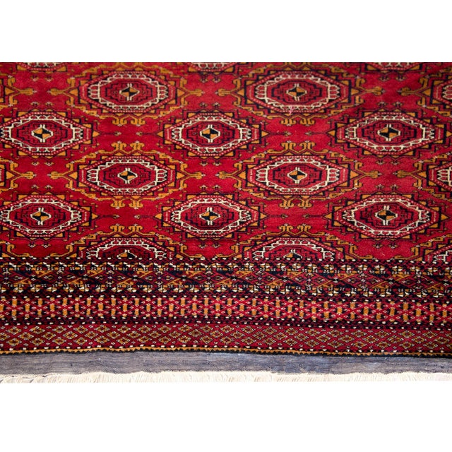 Late 20th Century Vintage Persian Turkmen Rug For Sale - Image 5 of 14