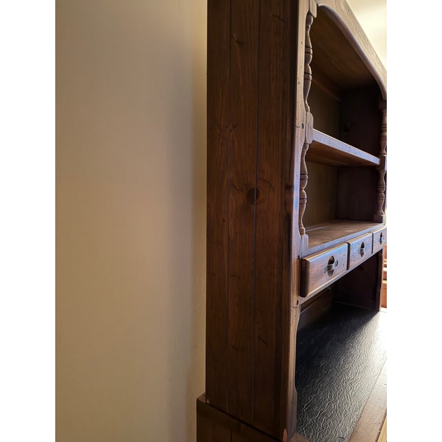 Brown Vintage Young Hinkle "Ship Ahoy" Credenza Dresser With Bookshelf Hutch For Sale - Image 8 of 10