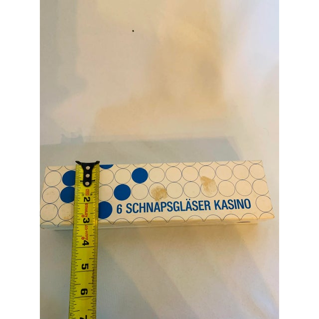 Mid 20th Century Gold-Rimmed Ruhrglas Car Lovers Shot Glasses in Original Box- Set of 6 For Sale - Image 10 of 11