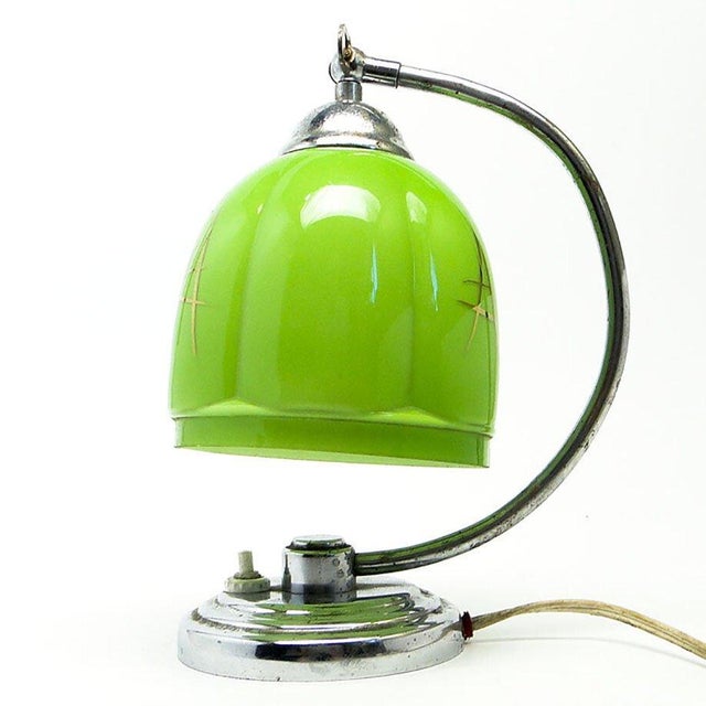 Lime Mid-Century Bedside Lamp from Polam, 1950s For Sale - Image 8 of 8
