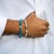 Ocean Zen Blue Jade & White Pearl Men’s Bracelet Set For Sale - Image 4 of 7