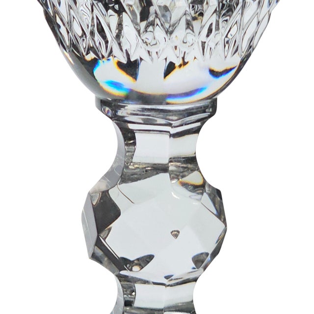 Late 20th Century Waterford Cherished Moments Platinum Rim Crystal Champagne Flutes, Pair For Sale - Image 10 of 13