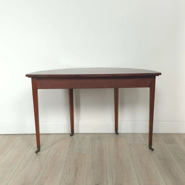 Georgian Demilune Table, England Circa 1800 For Sale - Image 4 of 9