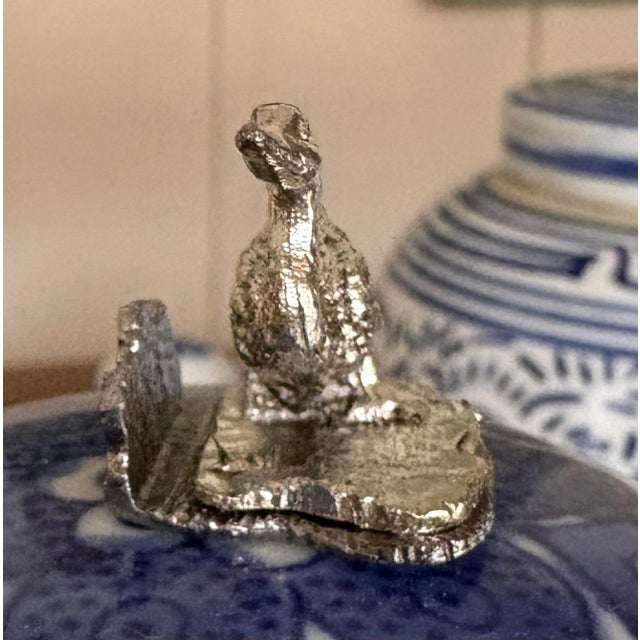 Vintage 1975 Metzke Pewter Duck Place Card Holders – Original 2 Boxes - Set of 12 For Sale - Image 9 of 10