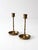 Mid-Century Engraved Brass Candlesticks Holders For Sale - Image 4 of 8
