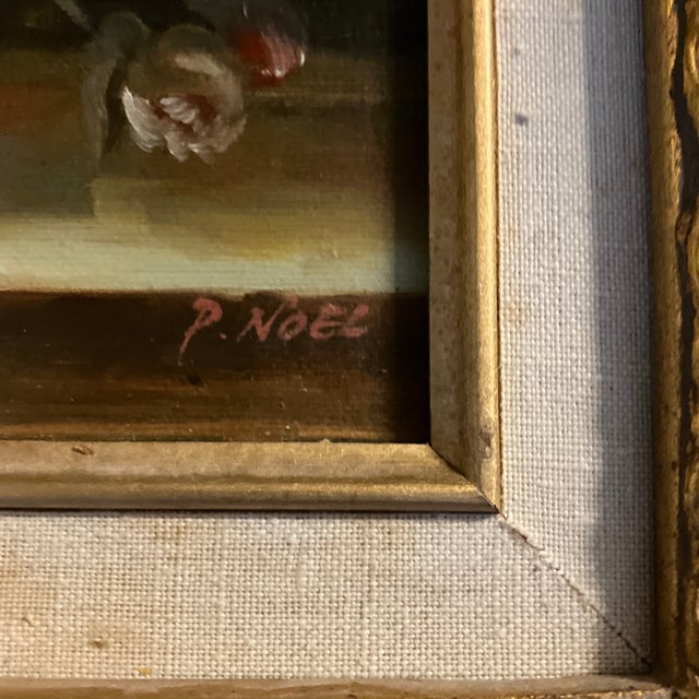 Impressionist 1980’s Original Impressionist Floral Still Life Painting Fancy French Style Frame For Sale - Image 3 of 4