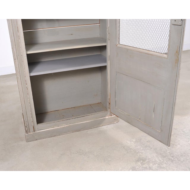 19th Century Country French Painted Pine Farmhouse Cupboard Cabinet For Sale - Image 17 of 18
