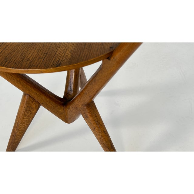 Wood Vintage Danish Oak Side Table, 1960s For Sale - Image 7 of 9