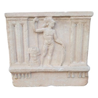 Antique Bas-Relief in Sculpted Stone, 1800s For Sale