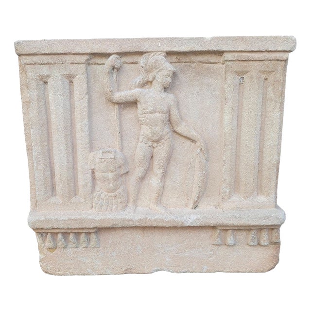 Antique Bas-Relief in Sculpted Stone, 1800s For Sale