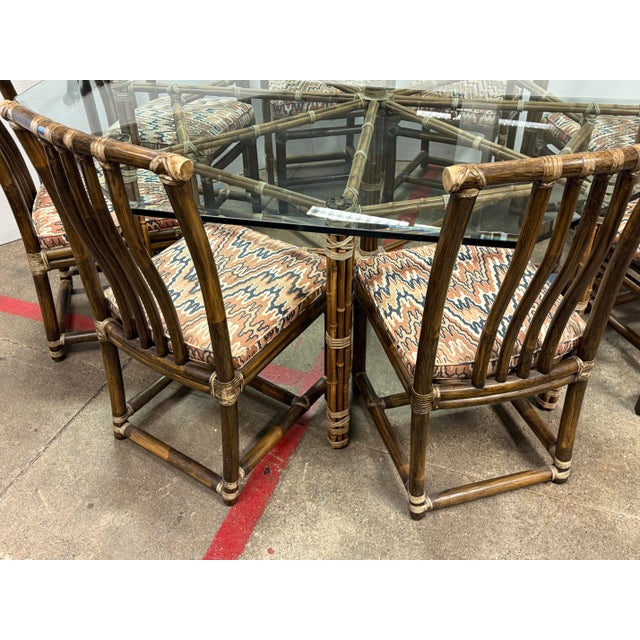 Wood McGuire Furniture Late 20th Century Octagon Dining Table + Eight Dining Chairs, Set For Sale - Image 7 of 12