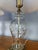 Late 20th Century Vintage Pair Cut Crystal and Brass Table Lamps With Pleated Silk Shades For Sale - Image 5 of 18