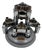Modular Candleholder with Silver Aluminum Plug-in System in the style of Stoff Nagel, 1950s, Set of 4 For Sale