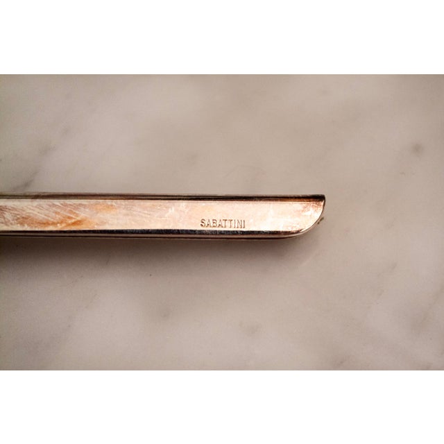 Mid-Century Modern Silver-Plated Teaspoons by Lino Sabattini, 1970s, Set of 6 For Sale - Image 3 of 6