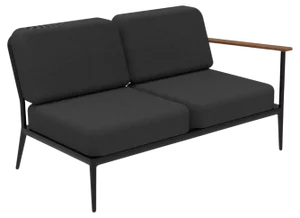 Nature Black Double Left Modular Sofa by Mowee