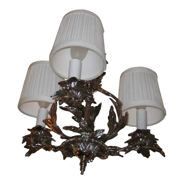 1960s Miniature Nickel Chandelier For Sale