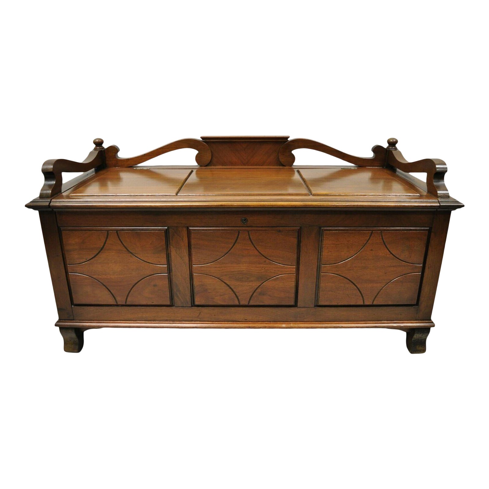 Antique Jacobean Depression Walnut Cedar Chest Blanket Chest Bench Storage Trunk Chairish