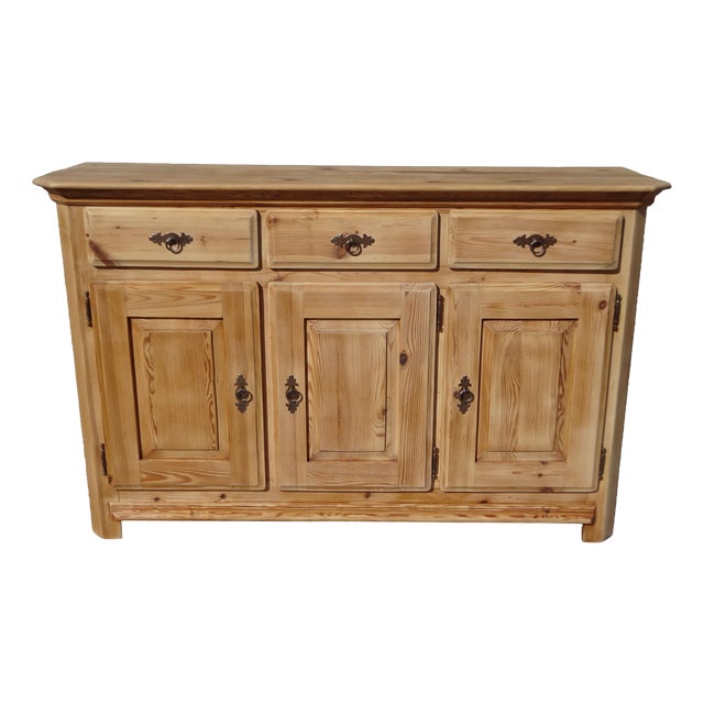 Natural Pine Sideboard, 1980s For Sale