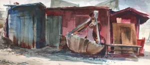 Eve Nethercott, Howard Beach (P3.13), Watercolor on Paper