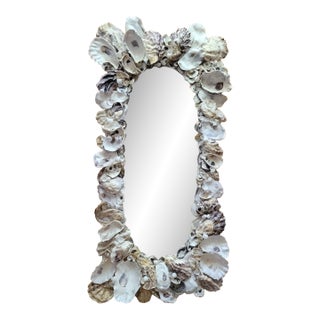 Oyster Seashell Wall Mirror For Sale