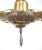 Metal Mid 20th Century Victorian Brass 4 Exposed Bulbs Pan Chandelier For Sale - Image 7 of 12