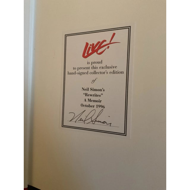 Textile " Neil Simon Rewrites a Memoir " Book Signed by Neil Simon (1996) For Sale - Image 7 of 12