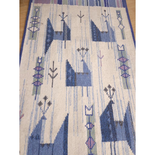 Mid-Century Modern Handwoven Tapestry in Wool by Eva Nemeth, 1960s For Sale - Image 3 of 8