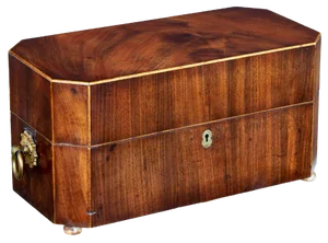 Early 19th Century Regency Mahogany Tea Caddy, 1820s