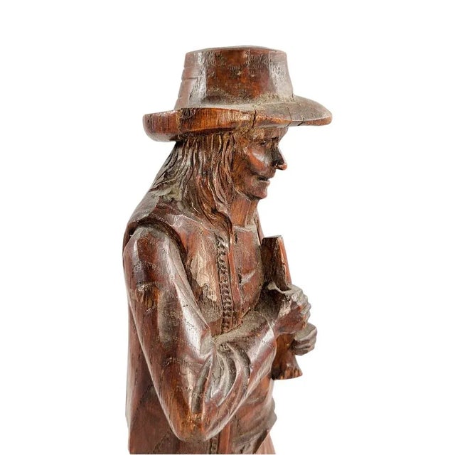 Black Forest Artist, Sculpture of the Pied Piper, 1880s, Oak For Sale - Image 10 of 18