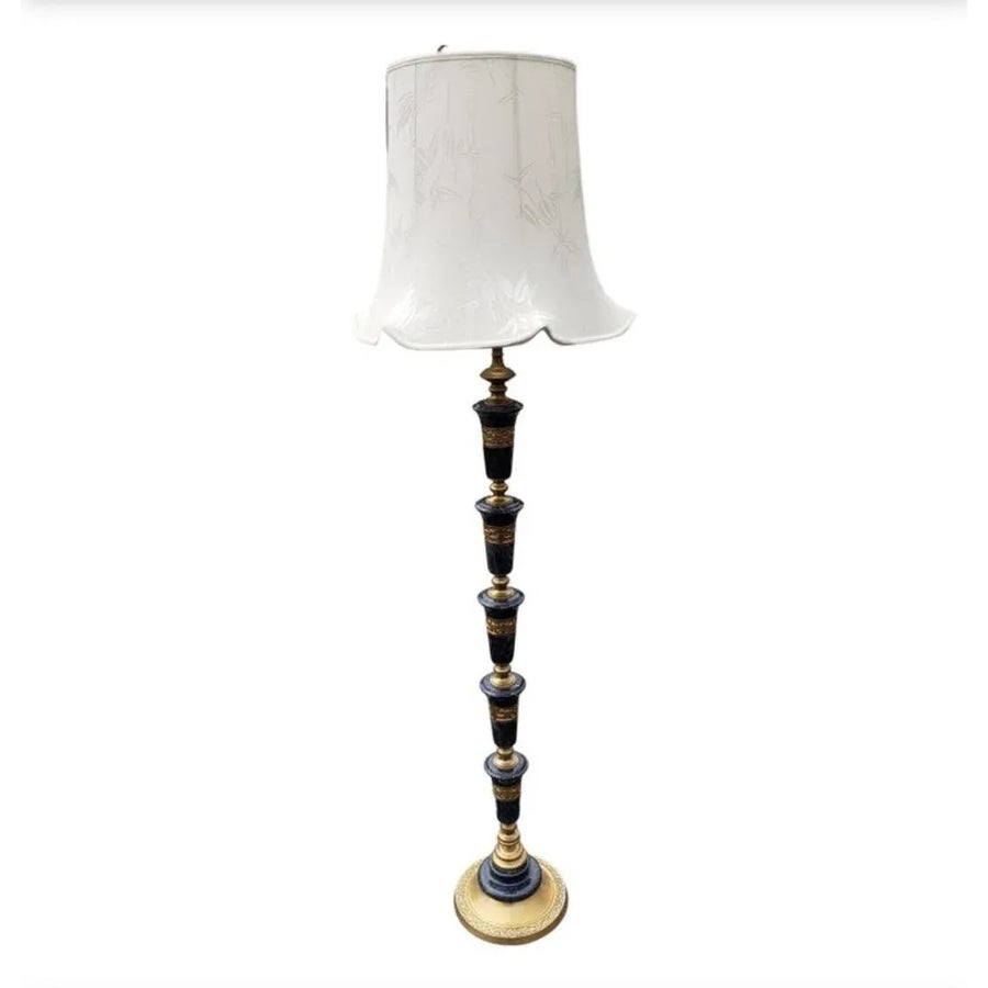 ほくちく　USAアンティーク　FREDERICK COOPER 真鍮 Frederick Cooper Asian Regency Marble and Brass Floor Lamp
