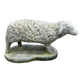 Small Cast Sheep Statue For Sale
