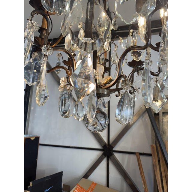 Louis XV Crystal 12-Light Cage Chandelier from Maison Baguès For Sale - Image 9 of 14