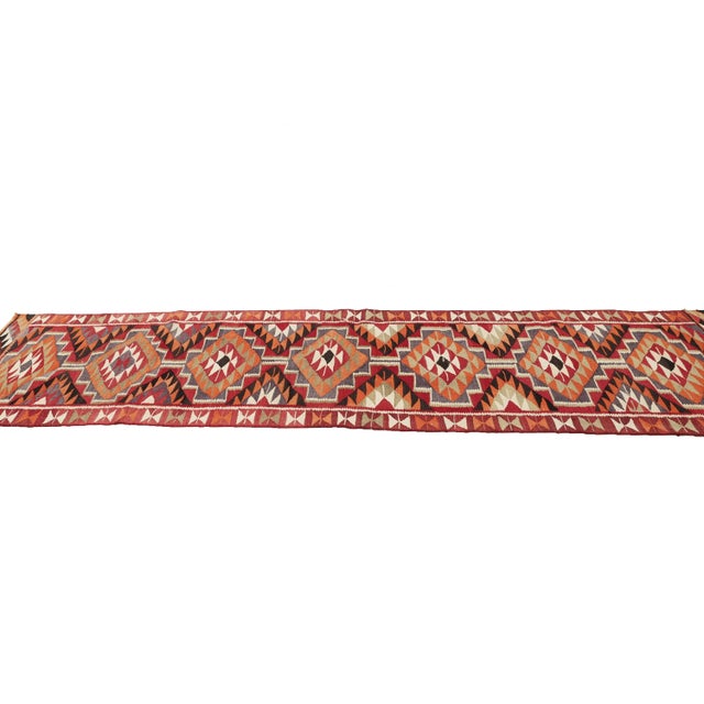 Vintage Herki Kilim Runner For Sale - Image 4 of 7