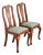 Henkel Harris Queen Anne Solid Cherry Wood Side Chairs or Dining Chairs, Pair For Sale