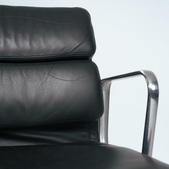 Metal Brown EW418 Softpad Desk Chair by Charles and Ray Eames for Herman Miller For Sale - Image 7 of 18