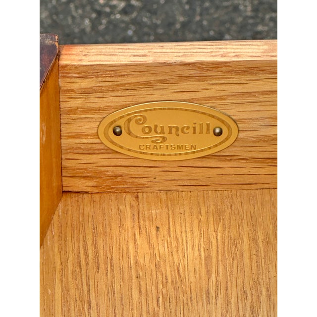 Late 20th Century Pair of Federal Style Mahogany Inlaid Pembroke Tables by Councill Craftsman For Sale - Image 12 of 12