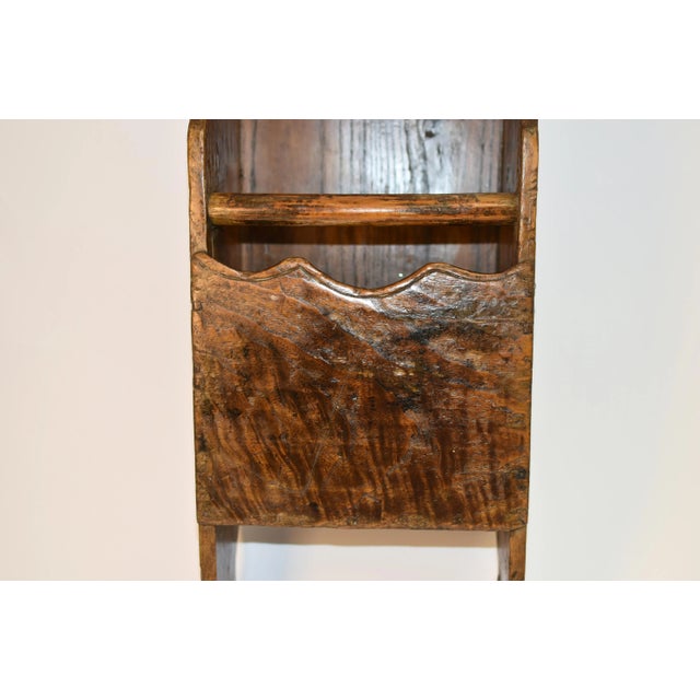 Wood Early 20th Century Antique Utensil Towel Holder For Sale - Image 7 of 14