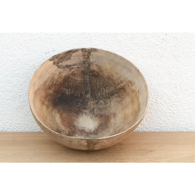 19th Century African Bleached Wood Milk Bowl For Sale - Image 5 of 8