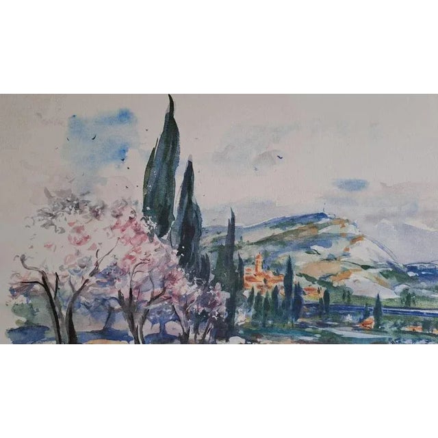 Georges Yoldjoglou, Crossing the Rhône Valley, Lithograph For Sale - Image 3 of 7