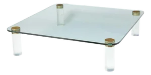 Mid Century Modern Glass and Lucite Coffee Table