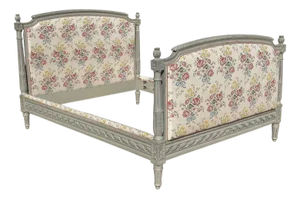 Louis XVI Bed & Nightstand, Set of 2