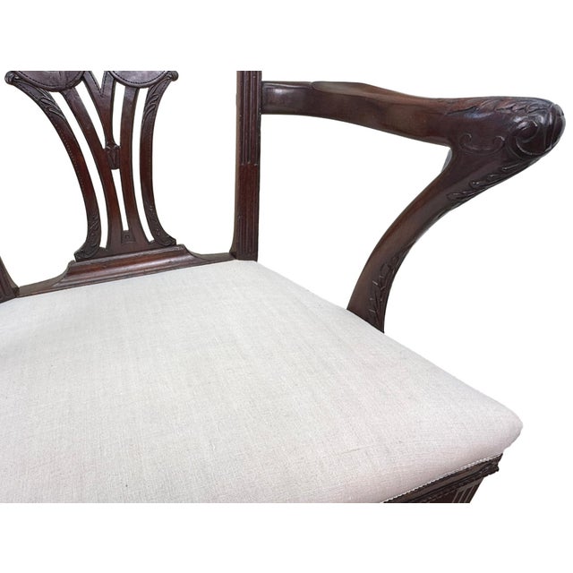 18th Century Chippendale Mahogany Carver Armchairs, 1760, Set of 2 For Sale - Image 11 of 17