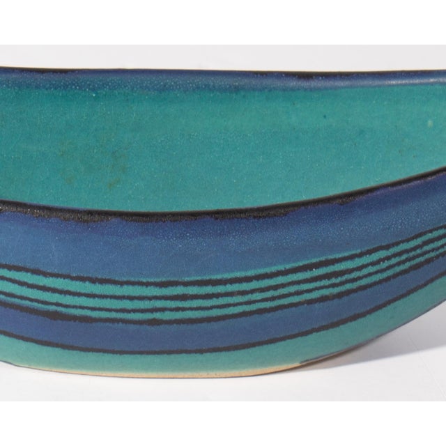 Mid-Century Modern Glidden “Gulfstream” Canoe Boat Bowl by Fong Chow For Sale - Image 3 of 8