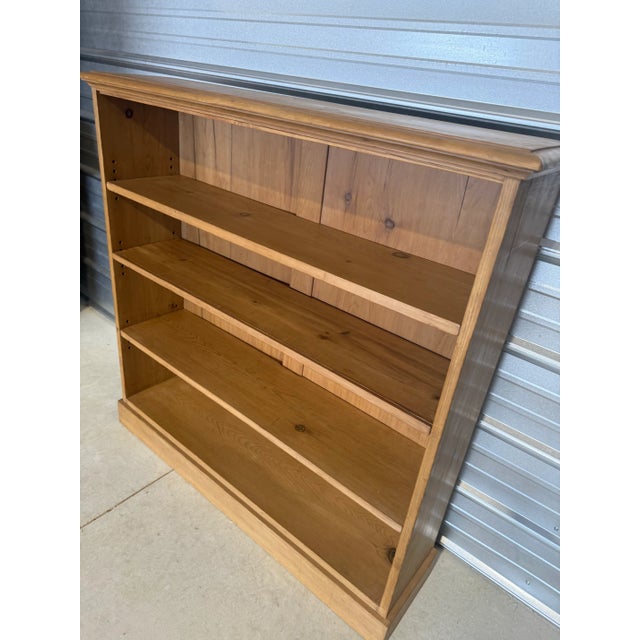 Antique Pine Bookcase With Three Adjustable Shelves From England For Sale - Image 6 of 18