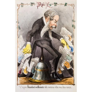 Il Signor Biancheri-scillensciu - Original Lithograph by A. Manganaro - 1870s 1870s For Sale