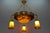 Art Nouveau French Brass Chandelier with Pâte De Verre Glass by Noverdy, 1920s For Sale - Image 18 of 18