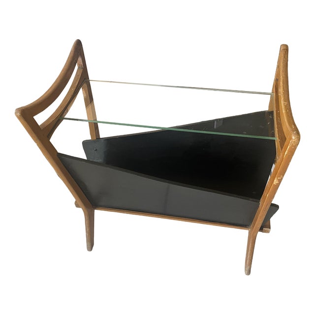 Vintage Beech Magazine Rack, 1980s | Chairish