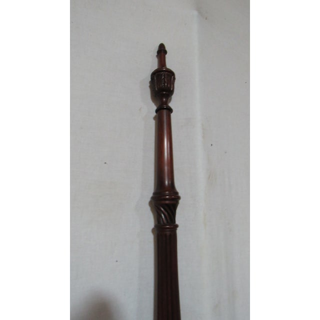 1980s Henkel Harris Mahogany Queen Size Rice Poster Bed For Sale - Image 10 of 12