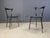 Vintage Black Leather Dining Chairs from Arrben, Italy, 1980s, Set of 4 For Sale - Image 4 of 11