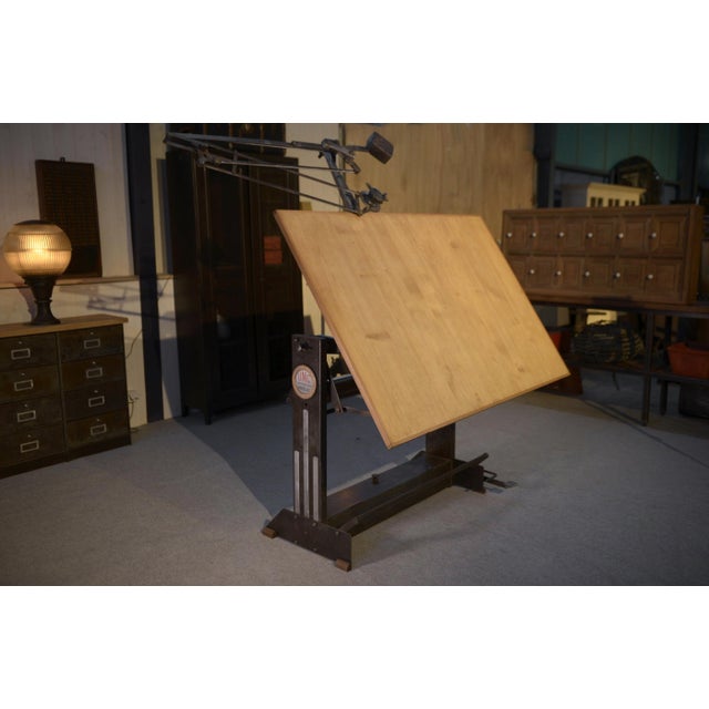 Mid-Century Modern Unic Paris Architect Table by Lucien Sautereau, 1950s For Sale - Image 3 of 16